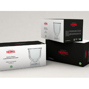 Набор стаканов из двойного стекла тм THERMOS 0,2L, в наборе 2 шт. OA-1723420 фото 4