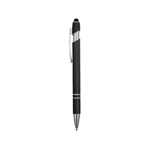 Ручка металлическая soft-touch шариковая со стилусом «Sway», черный/серебристый OA-18381.07 фото 5