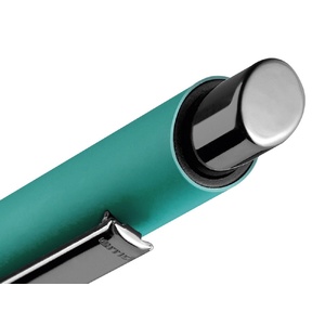Металлическая шариковая ручка soft touch "Ellipse gum", бирюзовый OA-187989.23 фото 4