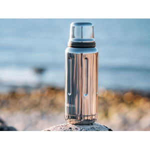 Термос для напитков, вакуумный, бытовой, тм "bobber". Объем 1 литр. Артикул Flask-1000 Glossy серебристый зеркальный OA-189500 фото 7