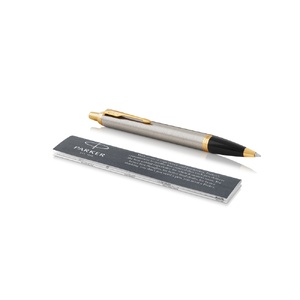 Ручка шариковая «Parker IM Core Brushed Metal GT», серебристый/золотистый серебристый/черный/золотистый OA-1931670 фото 3
