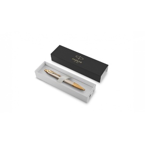 Шариковая ручка Parker IM Premium Warm Silver (grey)  GT, стержень: M, цвет чернил: blue, в подарочной упаковке. серый, золотистый, серебристый OA-1931687 фото 3