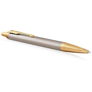 Шариковая ручка Parker IM Premium Warm Silver (grey)  GT, стержень: M, цвет чернил: blue, в подарочной упаковке. серый, золотистый, серебристый OA-1931687 фото 4