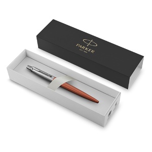 Шариковая ручка Parker Jotter Essential, Chelsea Orange CT, стержень: Mblue оранжевый, серебристый OA-1953189 фото 3