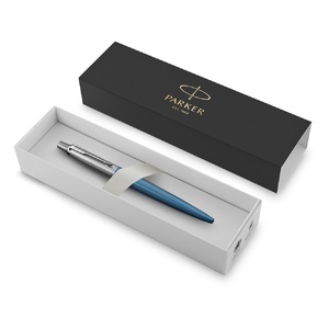 Шариковая ручка Parker Jotter Essential, Waterloo Blue CT, стержень: Mblue голубой/серебристый OA-1953191 фото 3