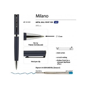 Ручка шариковая автоматическая BrunoVisconti® "MILANO" цвет корпуса синий, 1 мм OA-20-0226 фото 4