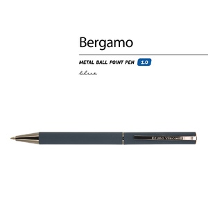 Ручка "Bergamo" шариковая автоматическая, синий металлический корпус, 0,7 мм, синяя OA-20-0245 фото 3