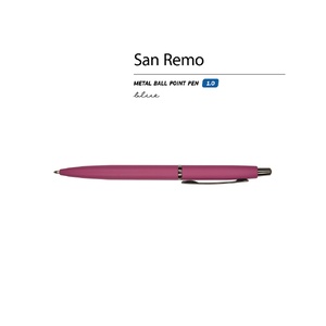 Ручка металлическая шариковая "San Remo", софт-тач, 1.0 мм, бордовый OA-20-0249.02 фото 3