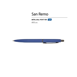 Ручка металлическая шариковая "San Remo", софт-тач, 1.0 мм, синий OA-20-0249.03 фото 3
