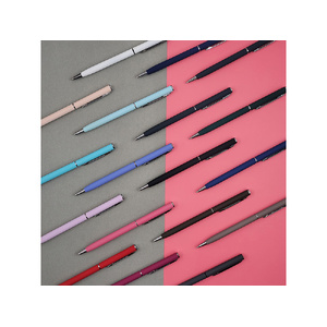 Ручка шариковая автоматическая BrunoVisconti® "PALERMO" цвет корпуса сине-черный, soft-touch, 0.7 мм сине-черный/серебристый OA-20-0250.05 фото 8