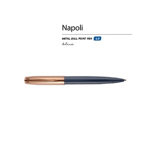 Ручка металлическая шариковая "Napoli", синий/розовое золото синий, розовое золото OA-20-0383.01 фото 3