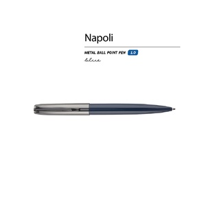 Ручка металлическая шариковая "Napoli", синий/вороненая сталь синий, вороненая сталь OA-20-0383.02 фото 3