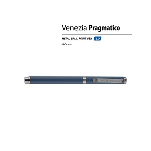Ручка металлическая шариковая "Venezia Pragmatico" софт-тач, синий OA-20-0384.01 фото 3