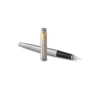 Перьевая ручка Parker Jotter Stainless Steel GT, Mblue серебристый, золотистый, черный OA-2030948 фото 5