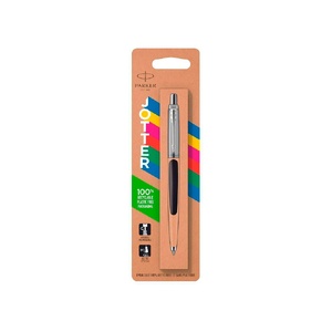 Шариковая ручка Parker Jotter ORIGINALS BLACK, стержень: M blue В ЭКО-УПАКОВКА черный/серебристый OA-2096873 фото 4