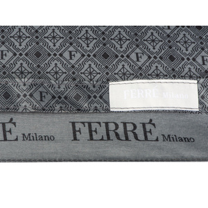 Зонт складной автоматический Ferre Milano, серый серый с принтом OA-210000 фото 10