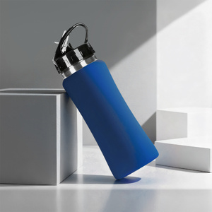 Подарочный набор с бутылкой для воды и повербанком С1, 5000 mAh, темно-синий OA-210062.08 фото 5