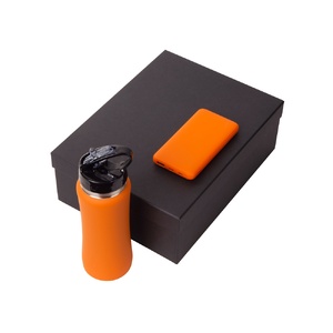 Подарочный набор с бутылкой для воды и повербанком С2, 10000 mAh, оранжевый OA-210072.05 фото 3