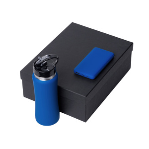 Подарочный набор с бутылкой для воды и повербанком С2, 10000 mAh, синий OA-210072.07 фото 3