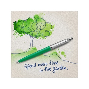 Шариковая ручка Parker Jotter, цвет GREEN, цвет чернил синий, толщина линии M , в подарочной коробке зеленый, серебристый OA-2111184 фото 7