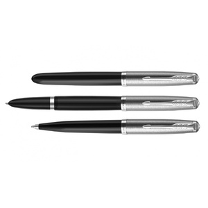 Перьевая ручка Parker 51 CORE BLACK CT, перо: F, цвет чернил: black, в подарочной упаковке. черный, серебристый OA-2123491 фото 6