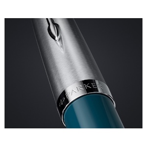 Шариковая ручка Parker 51 CORE TEAL BLUE CT, стержень: M, цвет чернил: black, в подарочной упаковке. бирюзовый, серебристый OA-2123508 фото 4