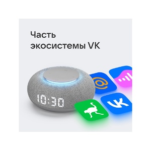 Умная колонка VK Капсула Мини с голосовым помощником Марусей, светлый серый светло-серый OA-212600 фото 8