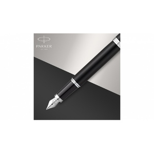 Перьевая ручка Parker IM Mat Black CT, перо: F, цвет чернил: blue, в подарочной упаковке. черный, серебристый OA-2143637 фото 8