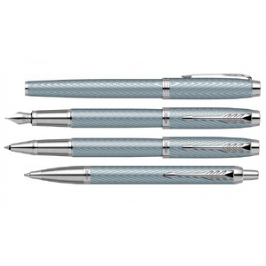 Шариковая ручка Parker IM Premium K318  Blue Grey CT, стержень: M, цвет чернил: blue, в подарочной упаковке. голубой, серебристый OA-2143645 фото 8