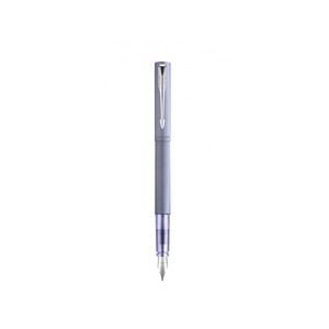 Перьевая ручка Parker Vector XL Silver Blue CT, цвет чернил blue, перо: F/M, в подарочной упаковке. серебристый, серый OA-2159750 фото 6