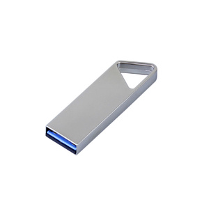 USB 2.0-флешка на 128 Гб с мини чипом, компактный дизайн, отверстие треугольной формы для цепочки серебристый OA-2208.128.00 фото 3