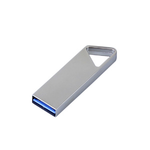 USB 2.0-флешка на 512 Мбайт с мини чипом, компактный дизайн, отверстие треугольной формы для цепочки серебристый OA-2208.512.00 фото 3
