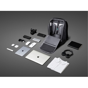 Антикражный рюкзак FlexPackPro для ноутбука 15.6", серый/черный OA-230119 фото 13