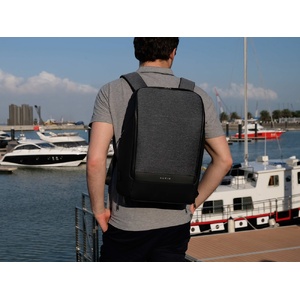 Антикражный рюкзак FlexPackPro для ноутбука 15.6", серый/черный OA-230119 фото 17