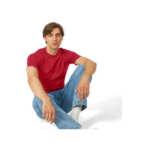 Футболка HD Fit короткий рукав с эластаном, мужская, красный OA-3103625L фото 3