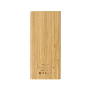 Внешний беспроводной аккумулятор из бамбука "Bamboo Air", 10000 mAh натуральный OA-392398p фото 6