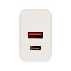 Сетевое зарядное устройство c выходами USB-A и USB-C «Recharger Pro», быстрая зарядка QC/PD, 30 Вт, белый OA-392586 фото 4