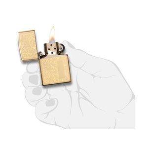 Зажигалка ZIPPO Venetian с покрытием High Polish Brass, латунь/сталь, золотистая, 38x13x57 мм OA-422100 фото 4