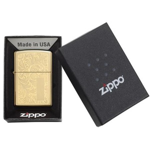 Зажигалка ZIPPO Venetian с покрытием High Polish Brass, латунь/сталь, золотистая, 38x13x57 мм OA-422100 фото 5