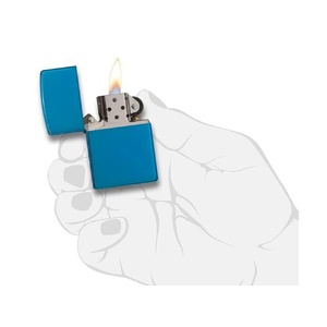 Зажигалка ZIPPO Classic с покрытием Sapphire™, латунь/сталь, синяя, глянцевая, 38x13x57 мм OA-422113 фото 4