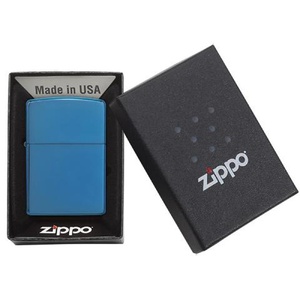Зажигалка ZIPPO Classic с покрытием Sapphire™, латунь/сталь, синяя, глянцевая, 38x13x57 мм OA-422113 фото 5