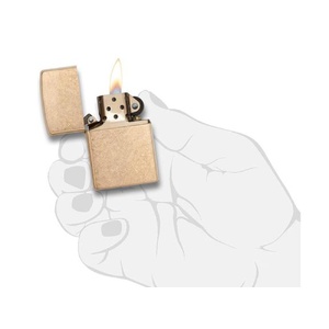 Зажигалка ZIPPO Armor™с покрытием Tumbled Brass, латунь/сталь, золотистая, матовая, 38x13x57 мм OA-422115 фото 5
