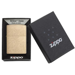 Зажигалка ZIPPO Armor™с покрытием Tumbled Brass, латунь/сталь, золотистая, матовая, 38x13x57 мм OA-422115 фото 6