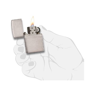 Зажигалка ZIPPO Armor™ c покрытием Brushed Chrome, латунь/сталь, серебристая, матовая, 38x13x57 мм OA-422124 фото 5