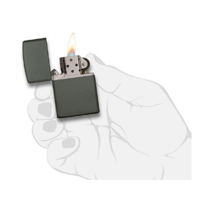 Зажигалка ZIPPO Classic с покрытием Green Matte, латунь/сталь, зелёная, матовая, 38x13x57 мм зеленый OA-422127 фото 6