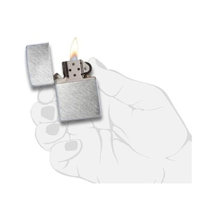 Зажигалка ZIPPO с покрытием Herringbone Sweep, латунь/сталь, серебристая, матовая, 38x13x57 мм OA-422131 фото 5