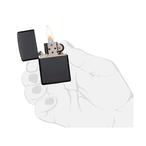 Зажигалка ZIPPO Classic с покрытием Black Matte, латунь/сталь, чёрная, матовая, 38x13x57 мм черный OA-422133 фото 6