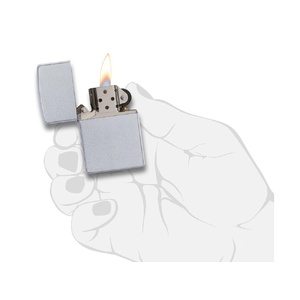 Зажигалка ZIPPO Classic с покрытием Satin Chrome™, латунь/сталь, серебристая, матовая, 38x13x57 мм OA-422136 фото 6