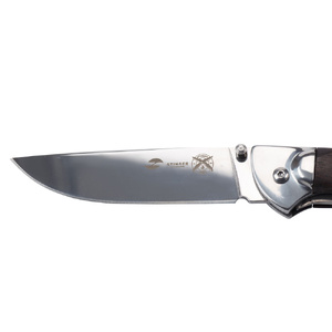 Нож складной Stinger, 105 мм, (серебристый), материал рукояти: сталь/дерево (серебристо-коричневый) коричневый, серебристый OA-441149 фото 5