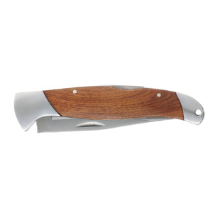 Нож складной Stinger, 100 мм (серебристый), материал рукояти: нержавеющая сталь, розовое дерево коричневый, серебристый OA-441158 фото 3